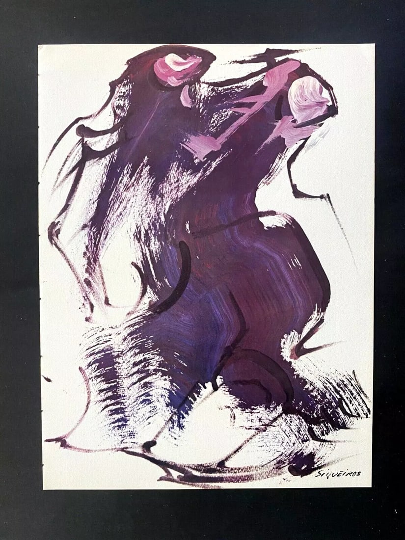 DAVID ALFARO SIQUEIROS SIGNED LTD ED PRINT FROM GALERIA MISRACHI MEXICO 416/1000 (1 of 2)