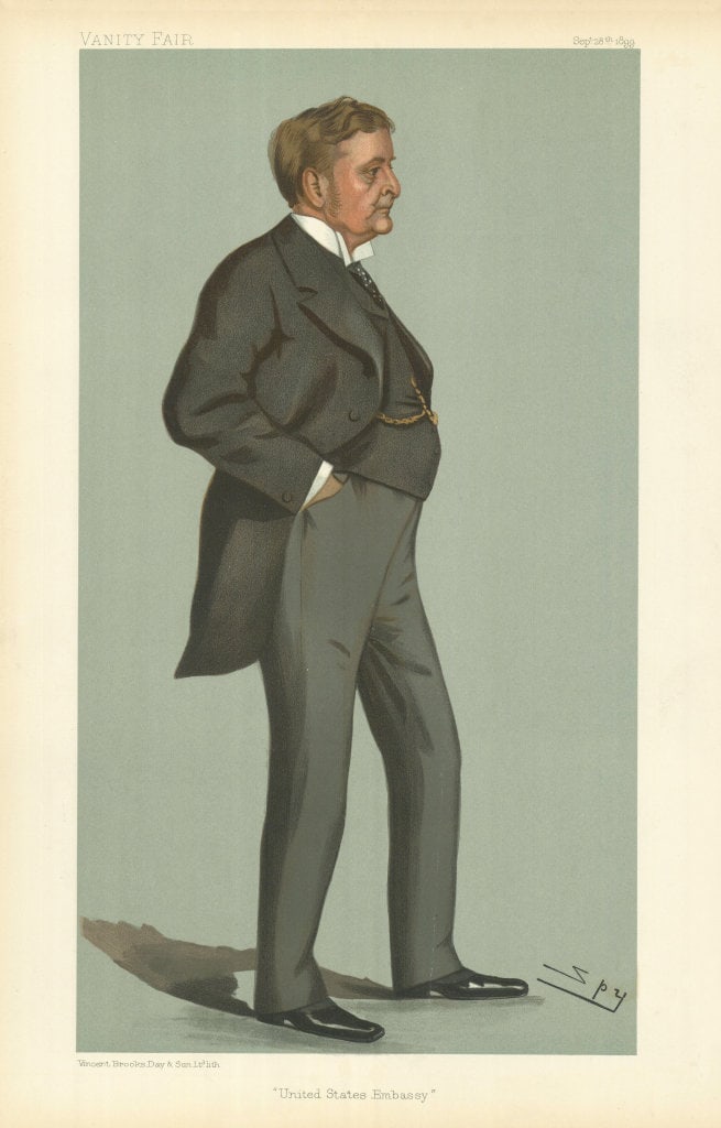 VANITY FAIR SPY CARTOON Joseph Hodges Choate 'United States Embassy'. USA 1899 (1 of 1)