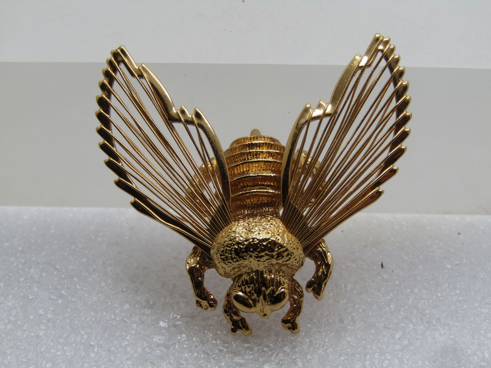 Vintage Monet Bee Brooch, Wired Wings, 1970's-1980's (1 of 5)