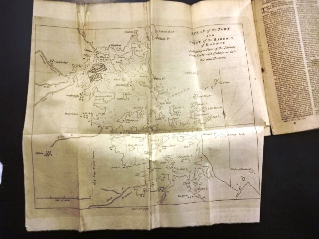 1775 Gentlemans Magazine Plan and Chart of Boston (1 of 8)