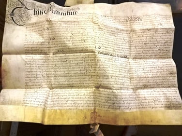 1694 Beautiful Vellum Indenture Red Wax Seal Penn