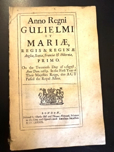 1689 English Act Mining of Gold and Silver (1 of 3)
