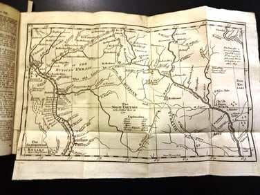 1739 Magazine w/ Map of Ukraine Russia Tartars