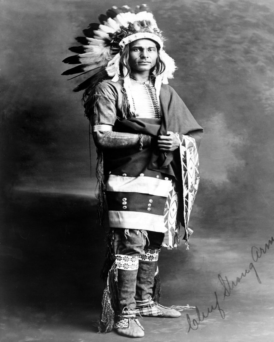 1909, CHIEF STRONG ARM, POTAWATOMI: Title: 1909, CHIEF STRONG ARM, POTAWATOMI Artist/Source: UNKNOWN Dimensions: 10X8 Original Date: 1909 Description: || UNITED STATES SHIPPING ONLY!|| This lot is a dye Based Photolithograph, and is a r
