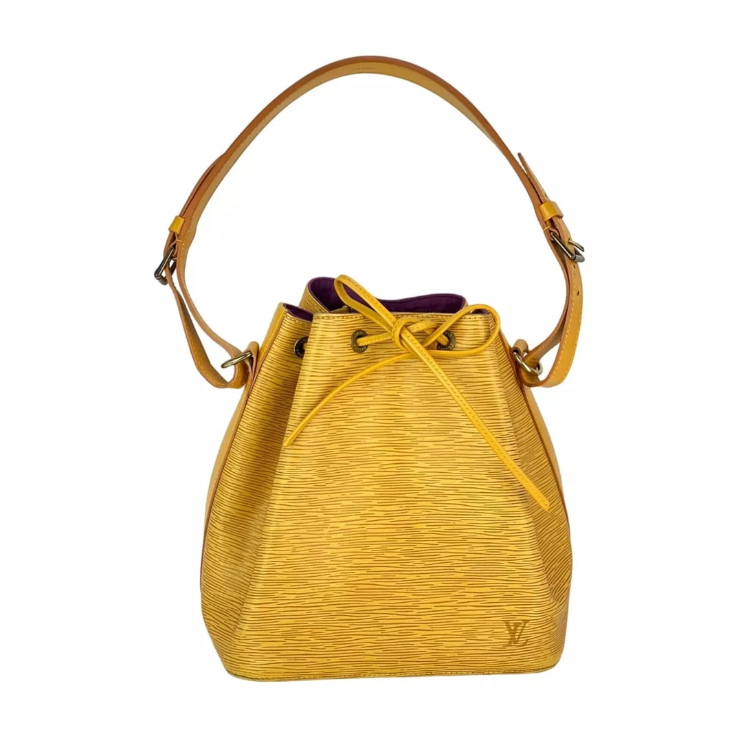 Louis Vuitton Petit Noe Drawstring Epi Yellow Leather Bucket Bag (1 of 13)