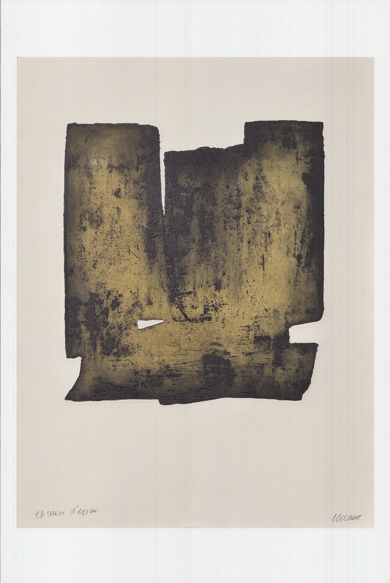 Pierre Soulages - Etching XII, 1957 - 2014 Offset Lithograph 23.75" x 15.75" (1 of 5)