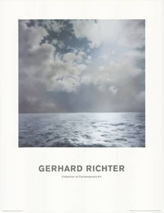 Gerhard Richter - Seascape - 1991 Offset Lithograph 35.5" x 27.5": Seascape by Gerhard Richter, 1991 Unsigned Offset Lithograph. Paper size is 35.5 x 27.5 inches, with an image size of 21.25 x 21.25 inches. The Offset Lithograph is from an edition size of 1000 and is