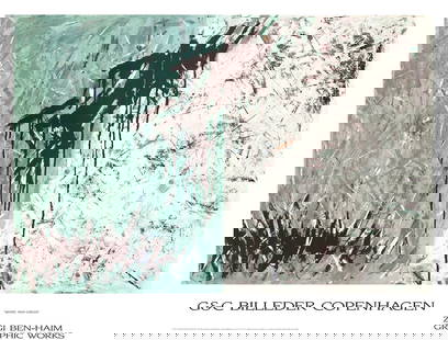 Zigi Ben-Haim - White and Green - Offset Lithograph 38.5" x 51": White and Green by Zigi Ben-Haim, Unsigned Offset Lithograph. Paper size is 38.5 x 51 inches, with an image size of 31.5 x 47.25 inches. The Offset Lithograph is from an unknown edition size. and is n