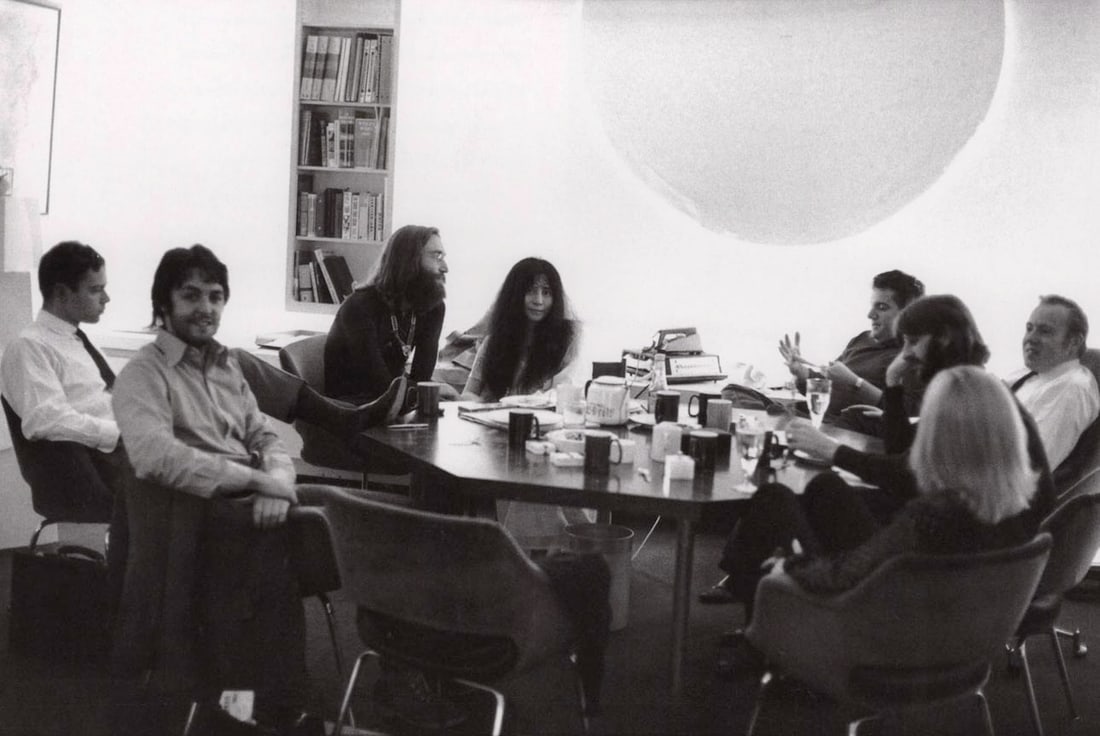 LINDA MCCARTNEY - The Beatles, “Deciding the Fate”: Artist: LINDA MCCARTNEY Print Title: The Beatles, “Deciding the Fate” Medium: Photolithograph Printed 1990’s in Hong Kong Image size (inches) approx. 6 x 8.5” Additional Inform