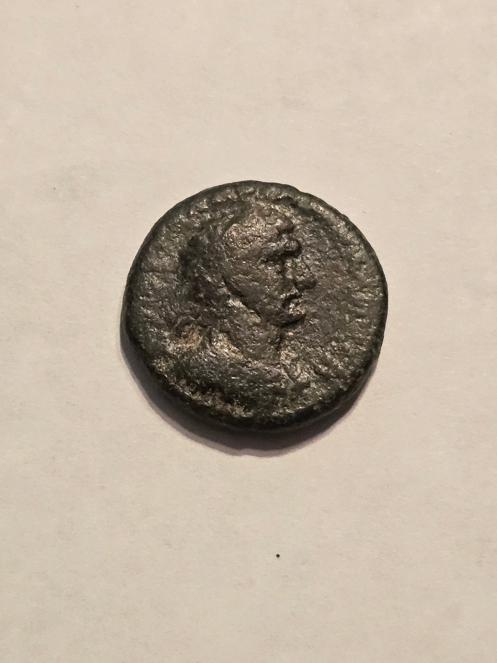 Roman Provincial Hadrian - Judaea - Bronze Æ: Tiberias Bronze AE 10.44 g. 23.16 mm Obv: AYT TPA AAPIANw KAIC CEB; laureate and cuirassed head of Hadrian right; aegis on shoulder Rev: TIBEP K^AYA, ET AP (in exergue); temple with four columns encio