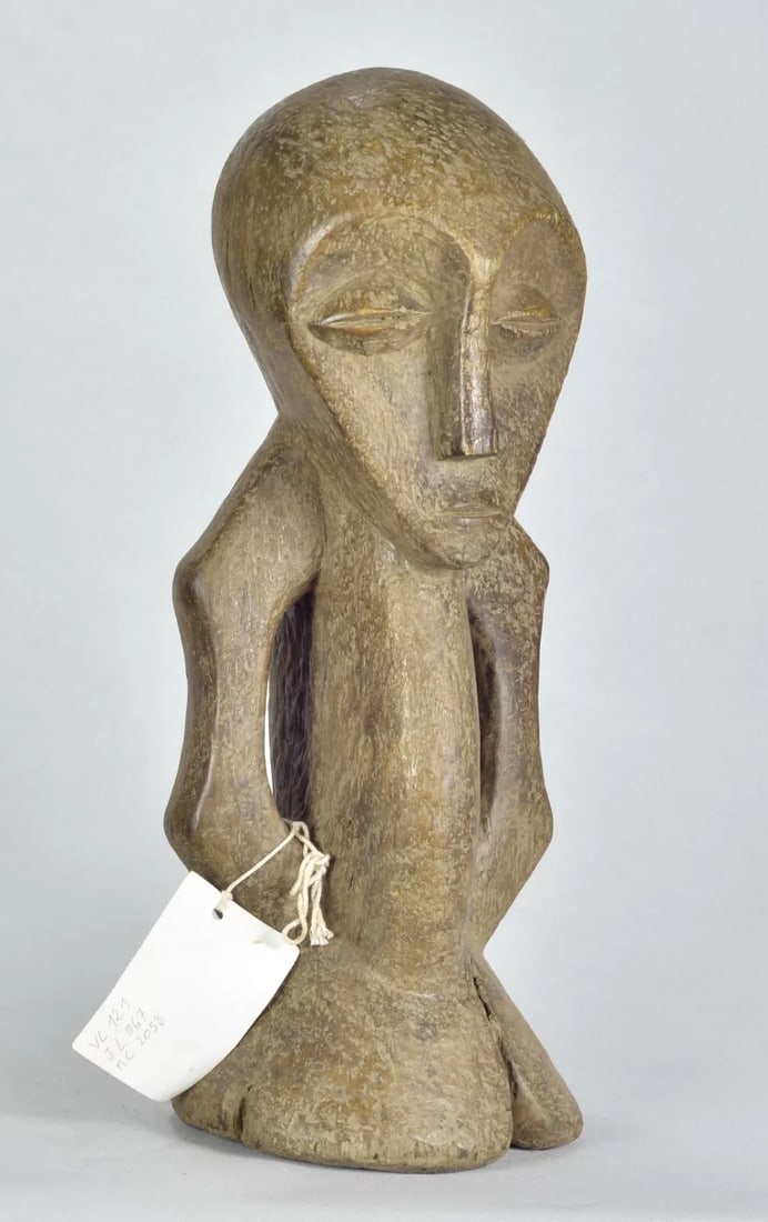 African Art Large anthropomorphic Lega Figure Statue sculpture Congo drc (1 of 9)