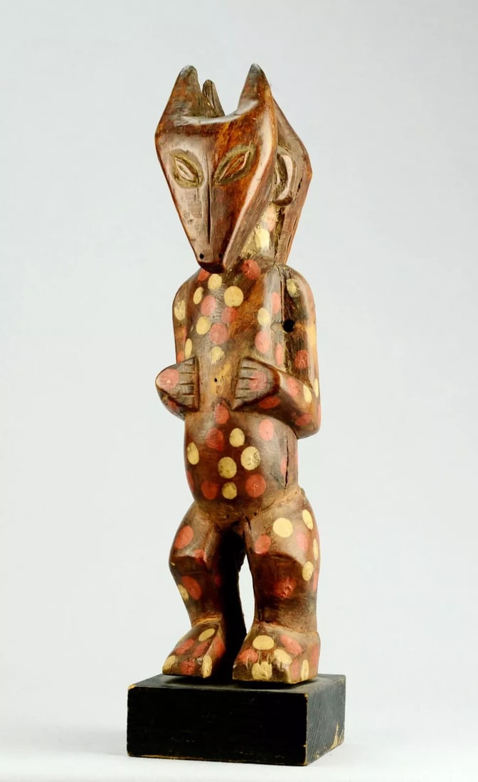 African Art Nice Chokwe janus Figure Statue zoomorphic sculpture Congo drc (1 of 11)