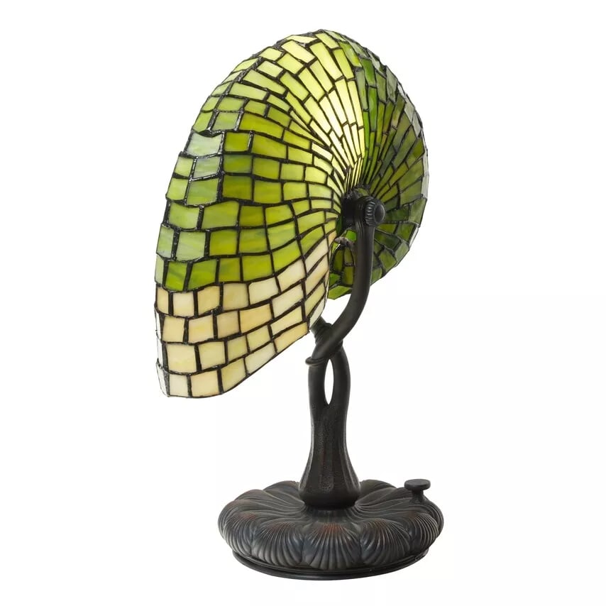 20.25" Nautilus Stained Glass Table Lamp (1 of 13)