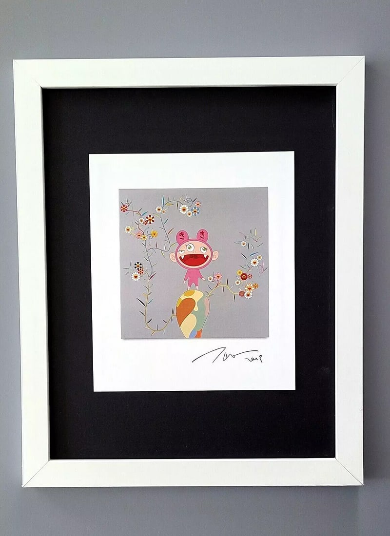 TAKASHI MURAKAMI + AWESOME SIGNED ART PRINT FROM JAPAN + WITH NEW FRAME (1 of 2)