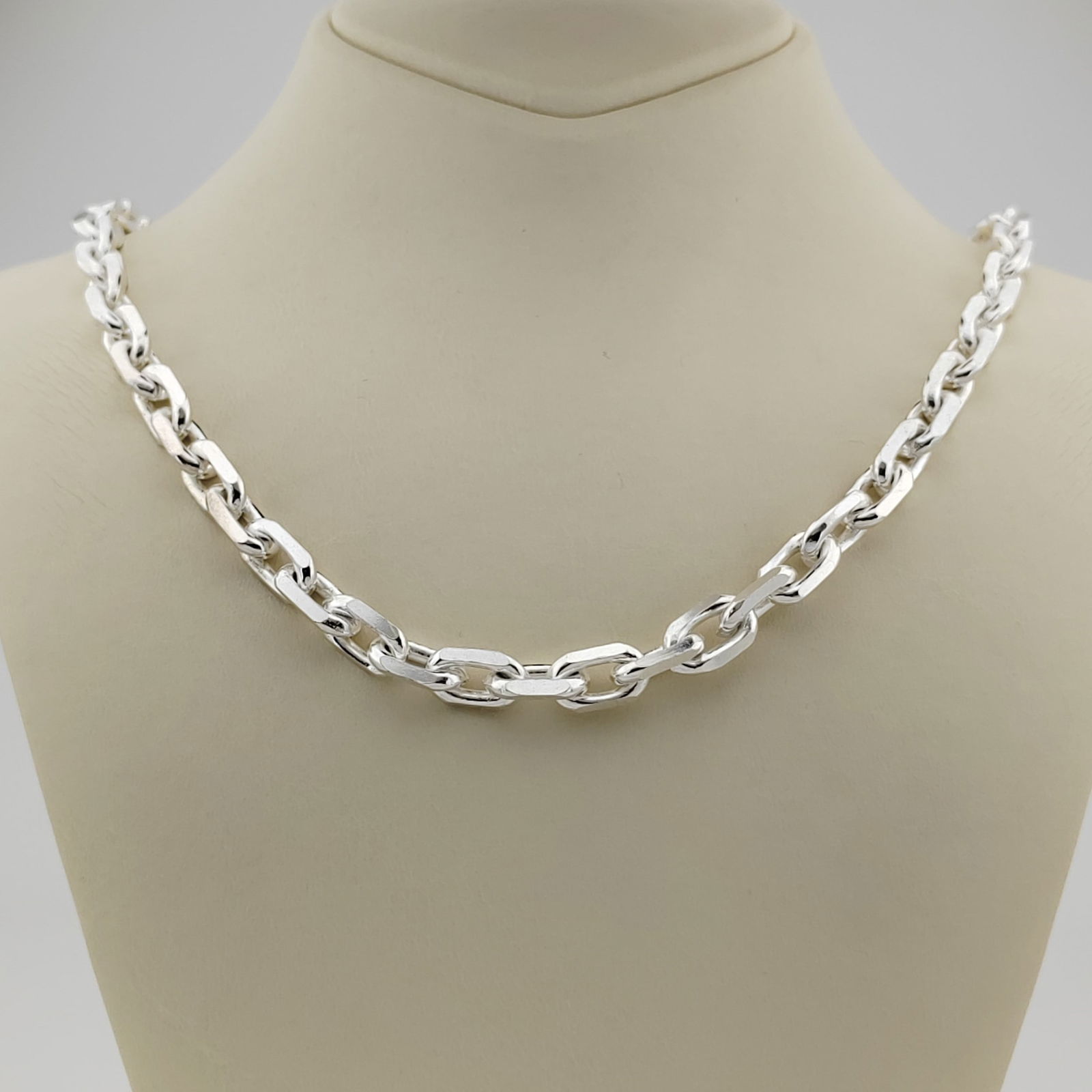 925 Sterling Silver Anchor Link Chain,Men Necklace (1 of 9)