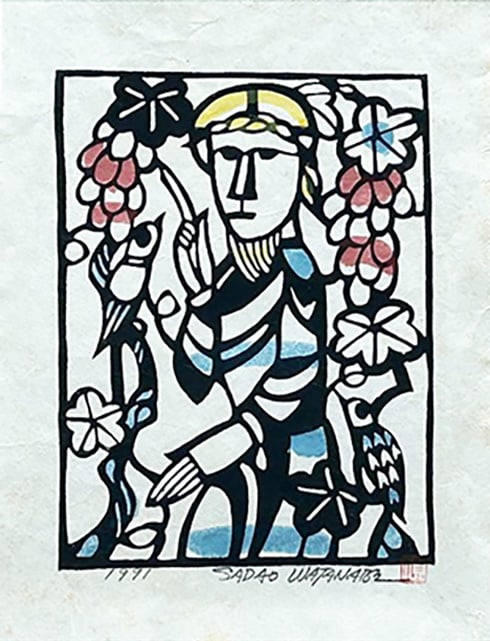 Sadao Watanabe (1913 - 1996): Sermon To Birds (1 of 1)