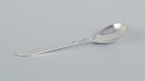 Georg Jensen "Continental", sterling silver bouillon spoon.