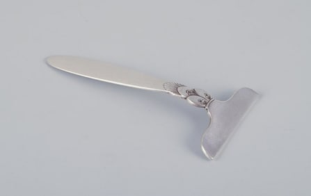 Georg Jensen Cactus pusher in sterling silver.