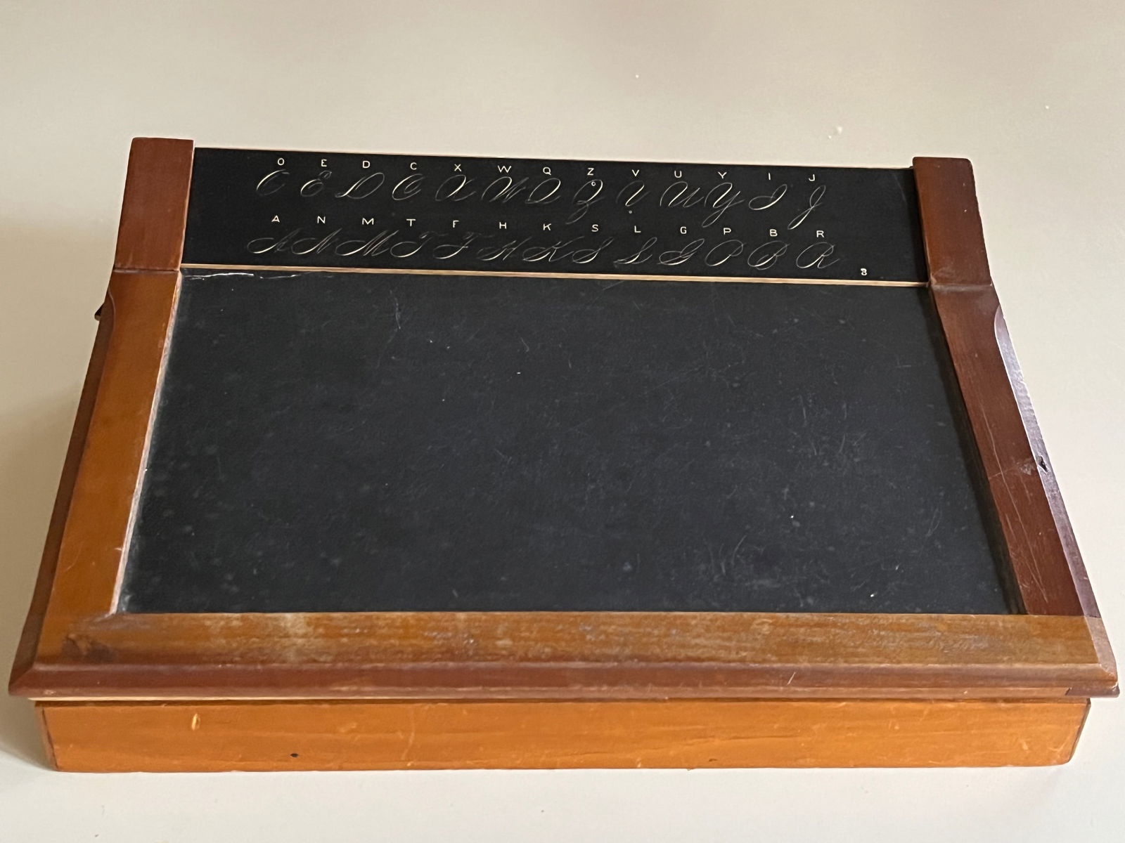 Shepherd’s School Slate Desk with Calligraphy Patterns (1 of 10)