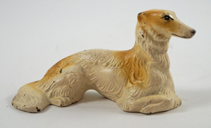 Antique Borzoi Dog Cast Iron Hubley Paperweight (1 of 4)