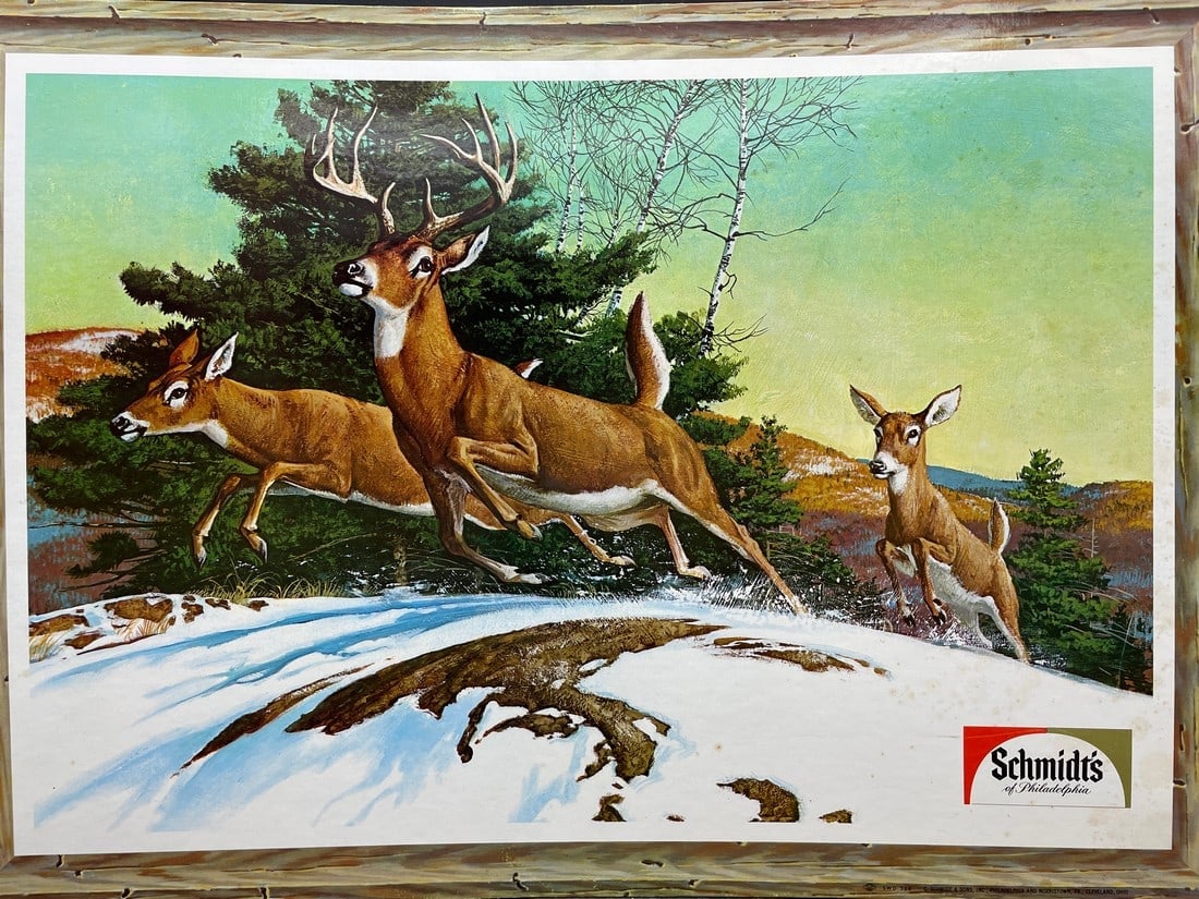 Vintage Schmidt's of Philadelphia Beer Sign - Deer - Buck (1 of 6)