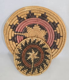 Two Navajo ceremonial baskets