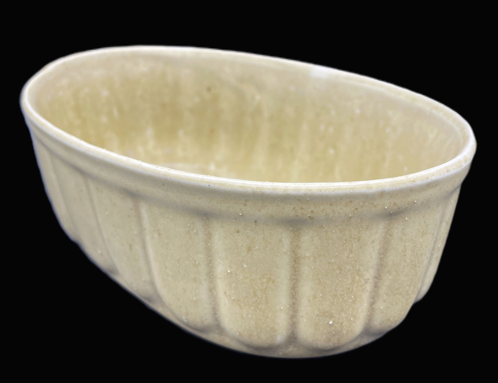 Brush McCoy Ribbed Yellow Ochre Planter Dish (1 of 8)