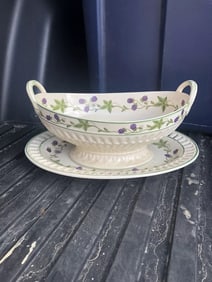 Wedgwood Creamware Basket & Tray