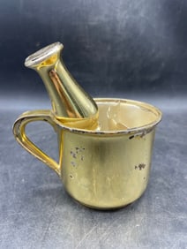 Shaving Mug & Brush Gorham Silver