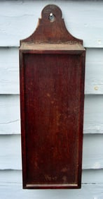 Hanging Slide-Lid Mahogany Candle Box c1820
