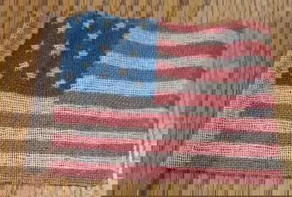 American Flag 13 Star parade near mint 2 x 3"