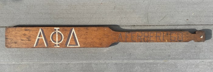 1968 Alpha Phi Delta Fraternity Paddle Hand Crafted with Name