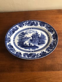 Flow Blue Madras Platter