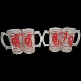 Vintage OU Oklahoma University Glass Beer Mug