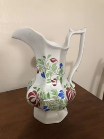 Stick Spatterware Pitcher