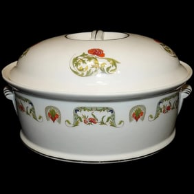 1 3/4 Quart French Chantoung Pattern Oval Covered Casserole by Louis Lourioux