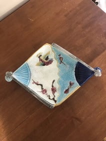 Turquoise Majolica Tray