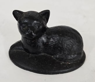 Cast iron cat doorstop