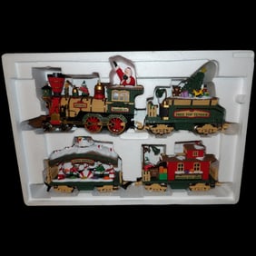 Vintage New Bright The HOLIDAY EXPRESS Animated Christmas Train Set #380 1996