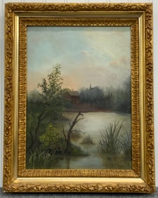 19th Century Oil on Canvas Landscape