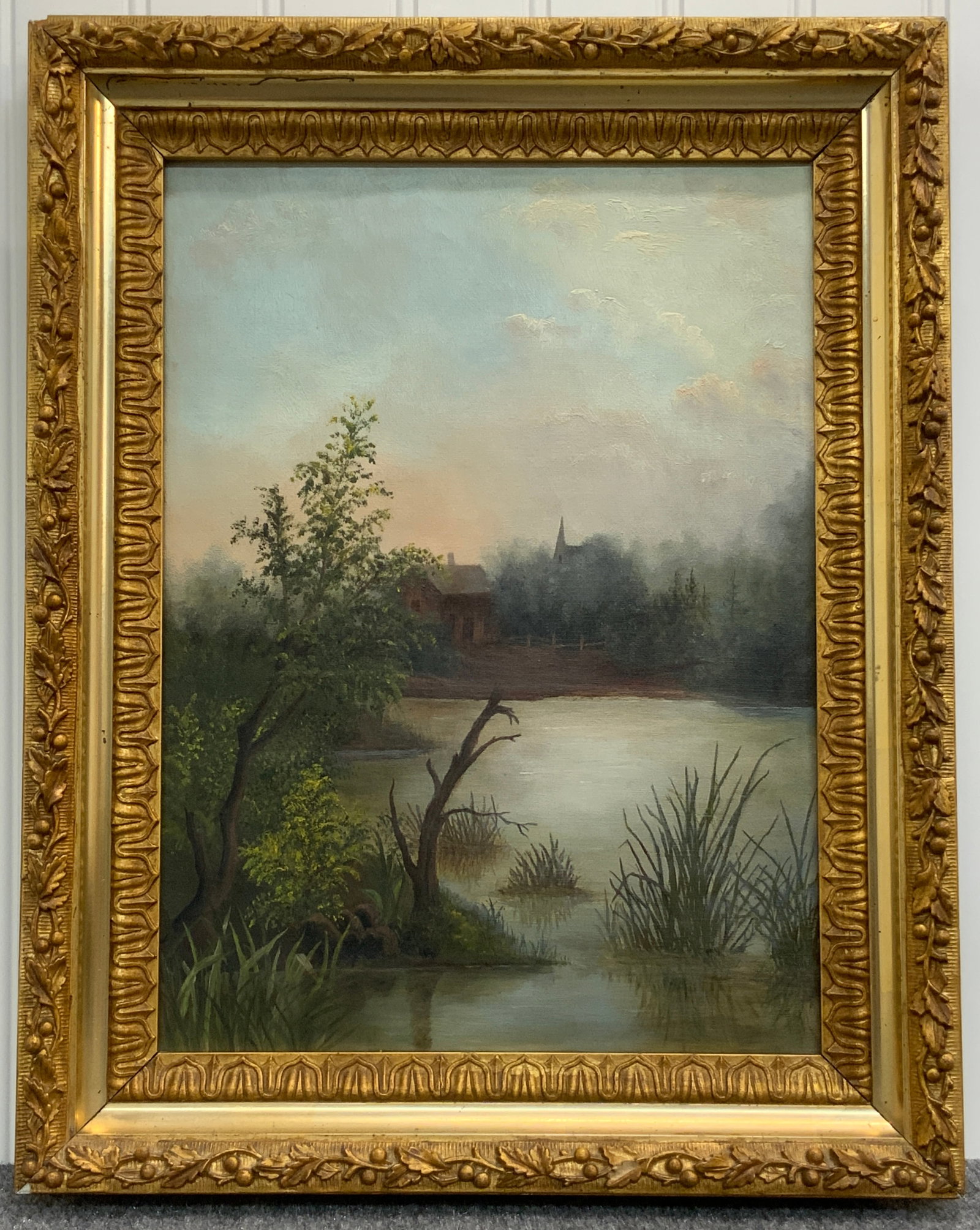 19th Century Oil on Canvas Landscape (1 of 4)