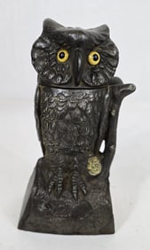 Owl mechanical bank