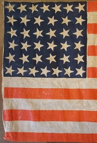 Rare size 38 star American parade Flag Colorado Centennial 26 x 42"