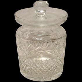 Vintage Galway Fine Irish Crystal Lidded Biscuit Jar