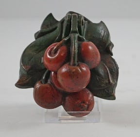 Antique Cherries Cast Iron Judd Doorknocker