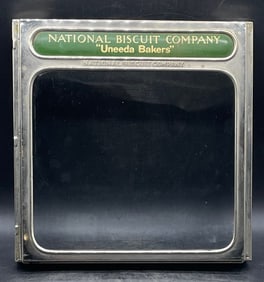 VTG National Biscuit Company Uneeda Bakers Advertising Store Display Window Lid