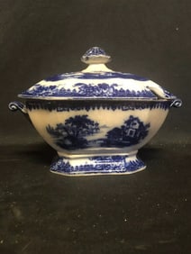 Flow Blue Sauce Tureen