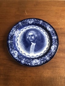 George Washington Flow Blue Plate