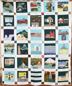 Folky Washing State Album Quilt