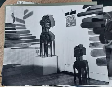 Roy DeCavara Photograph UnSigned African art 1960 1970 Carvings Part Of Showing